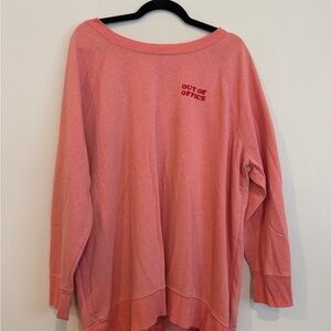 Old Navy Pink 'Out of Office' Sweatshirt